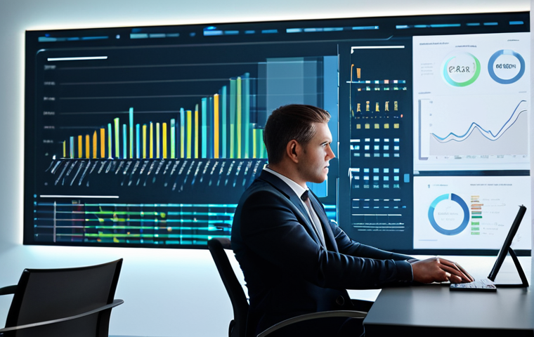 A male professional, in a modest business suit, seated at a sleek modern desk in a minimalist digital office environment. He is leaning slightly forward, a thoughtful expression on his face, looking at an abstract holographic display showing data visualizations. The scene emphasizes intellectual engagement and deep thinking. Fully clothed, appropriate attire, professional dress, safe for work, appropriate content, family-friendly. Perfect anatomy, correct proportions, natural pose, well-formed hands, proper finger count, natural body proportions. Professional photography, high resolution, soft lighting.