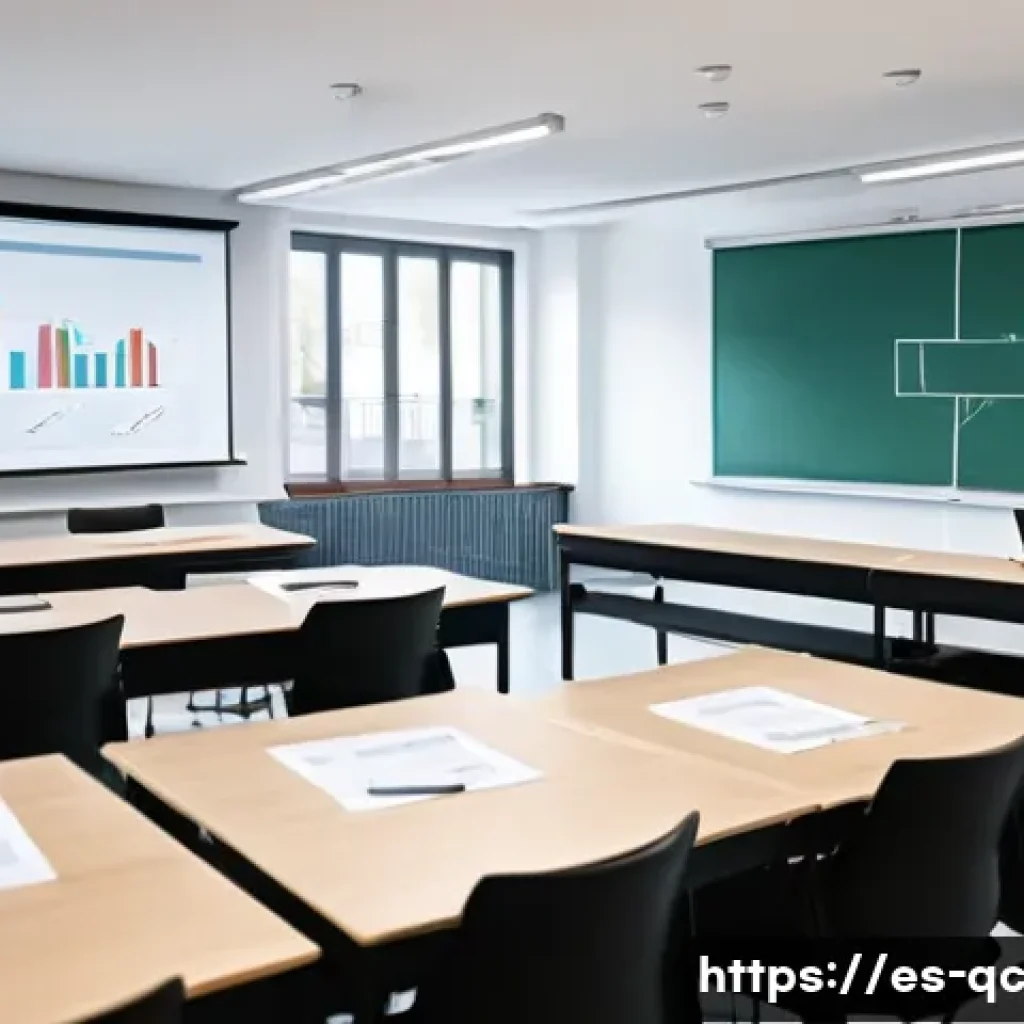 개념 이해를 위한 사례 연구 분석 - A modern classroom scene set in a Spanish university, showing diverse students attentively engaging ...