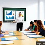 개념 심화를 위한 사례 중심 강의 - A diverse group of Spanish-speaking adults in a modern classroom setting, attentively engaging with ...