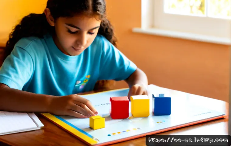 다양한 학습 스타일에 맞춘 개념 심화법 - Photorealistic educational scene in a bright Spanish home study room, a Hispanic teenage student usi...